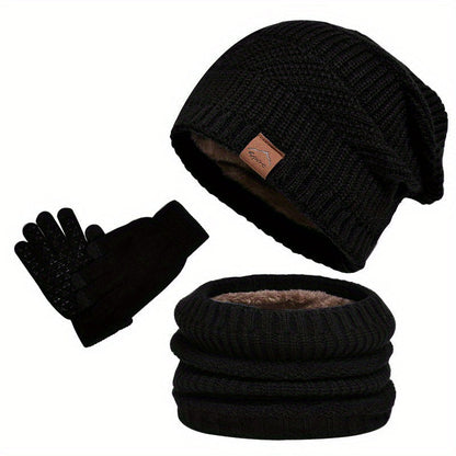Winter plush leisure set 3 pieces for men
