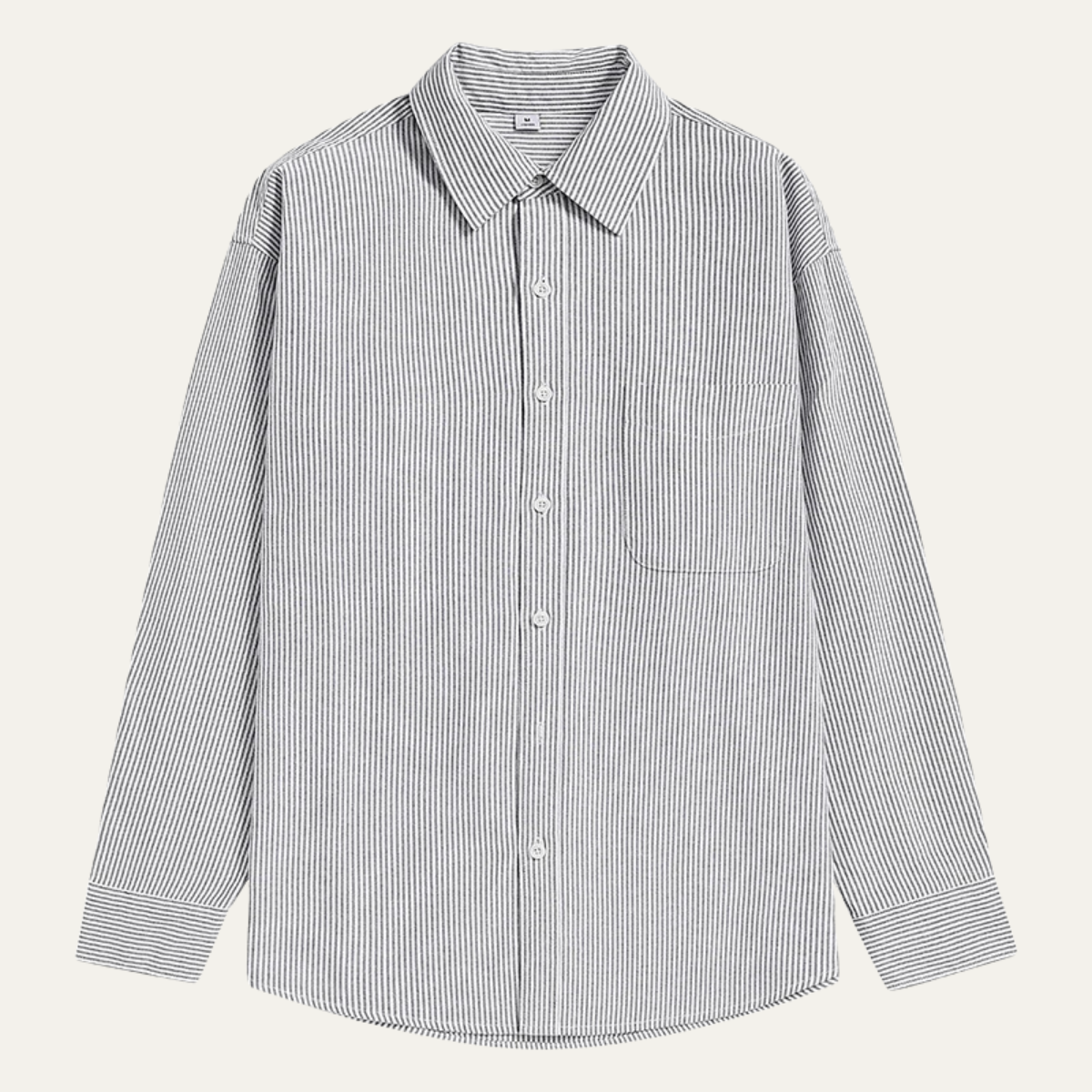 Casual Men's Striped Button Down Shirt with Pocket
