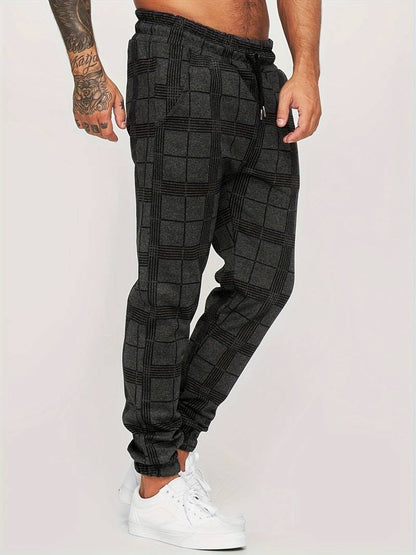 Casual Checked Slim Fit Mens Jogging Pants