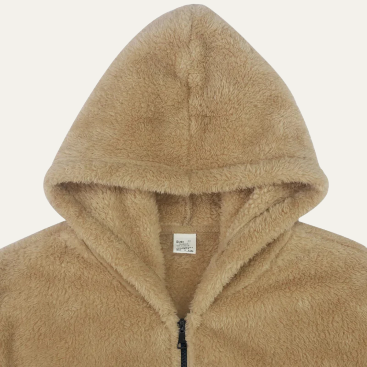 Warm Men's Fleece Zip Up Hooded Jacket