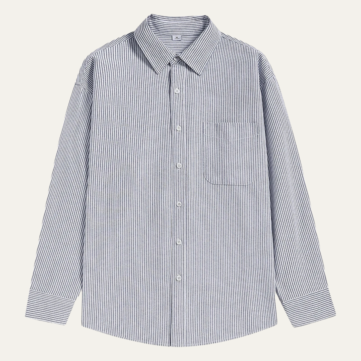 Casual Men's Striped Button Down Shirt with Pocket