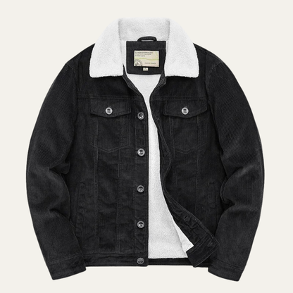 Warm Mens Corduroy Fleece Lined Winter Coat
