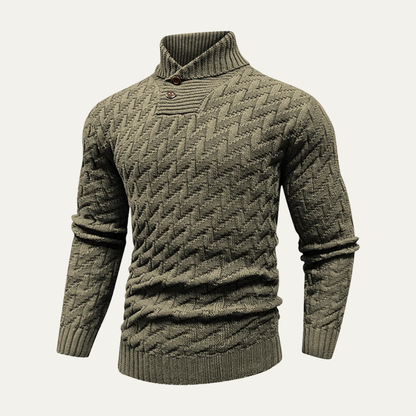 Warm Men's Crew Neck Wool Knit Sweater