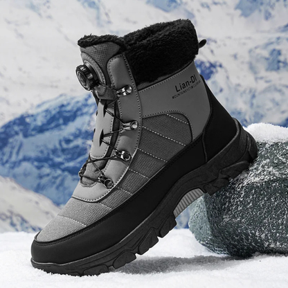 Warm Insulated Men's Snow Boots with Fur Lining