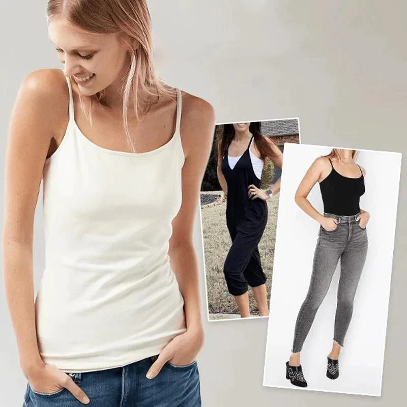 Women's tank top with built-in bra - seamless support and comfort