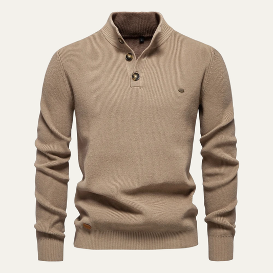Warm Mens Crew Neck Turtleneck Pullover Sweater - Nocini