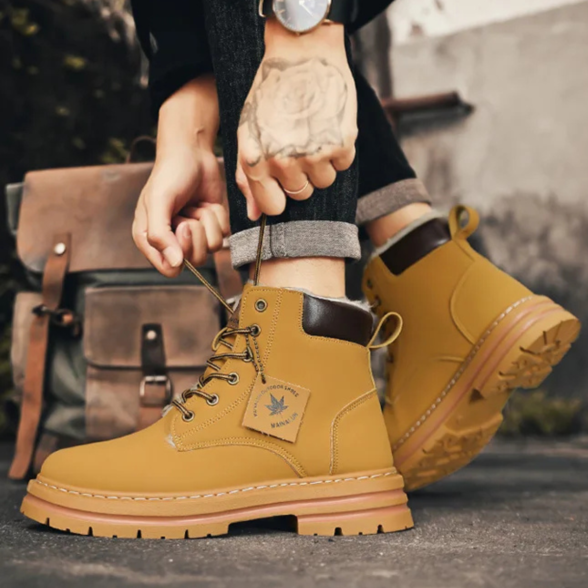Warm Waterproof Men's Insulated Snow Boots