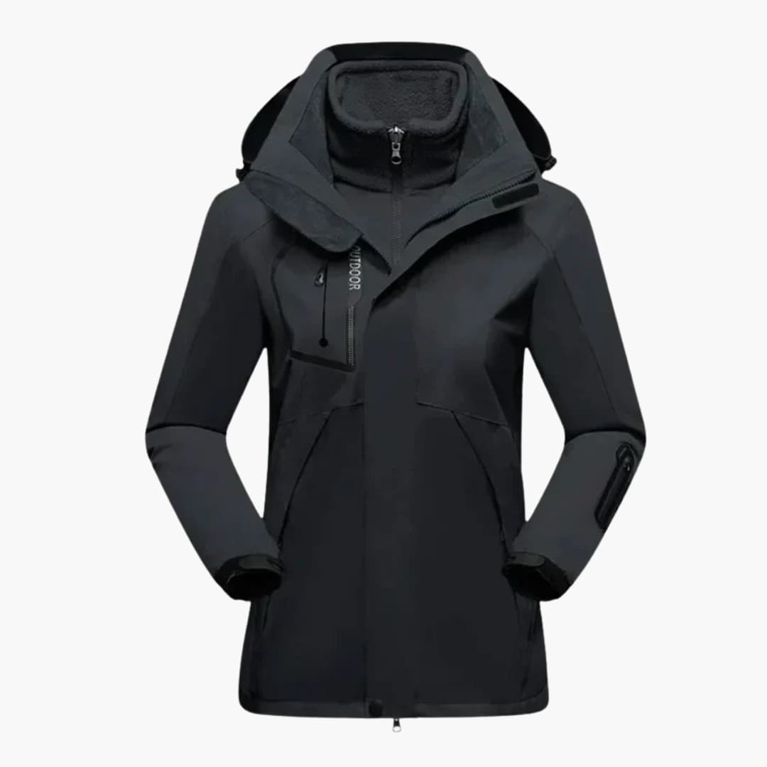 Waterproof Women's Snow Jacket with Zip - Olytrend