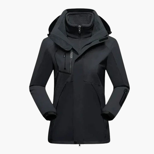 Waterproof Women's Snow Jacket with Zip - Olytrend