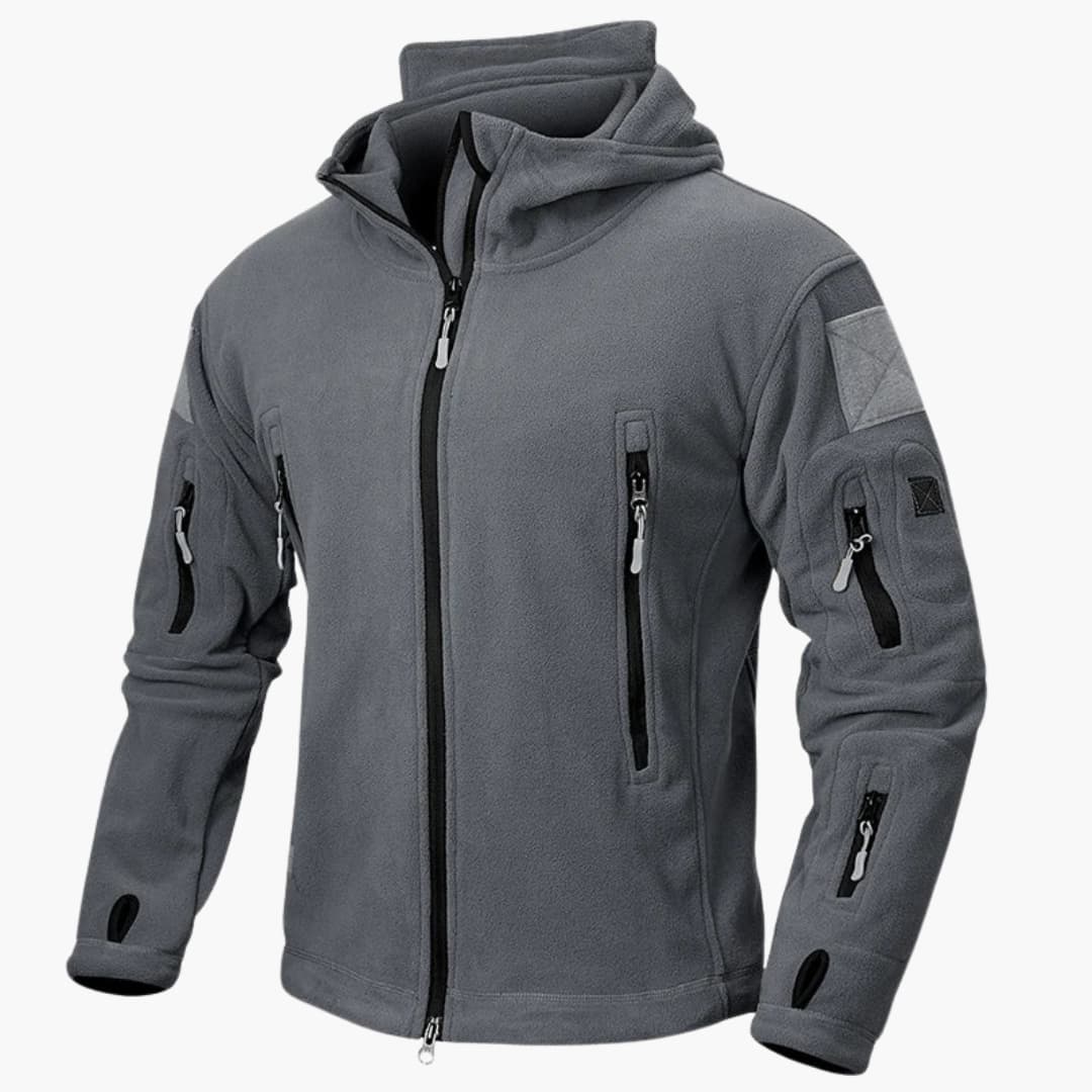 Waterproof Hooded Coat with Zip Pockets for Men