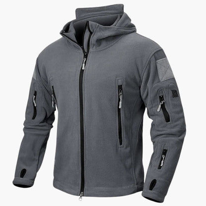 Waterproof Hooded Coat with Zip Pockets for Men
