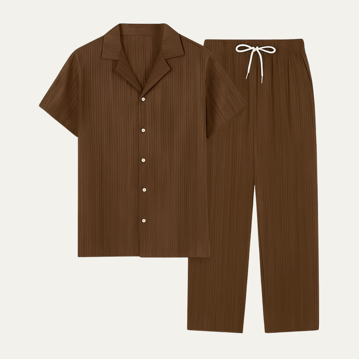 Breathable Linen Casual Shirt and Pants Set for Men - Nocini