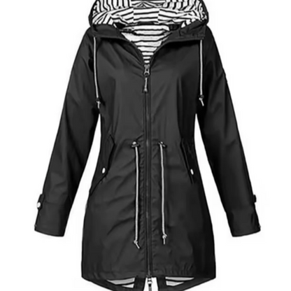 Rainproof Women's Parka with Adjustable Hood - Olytrend