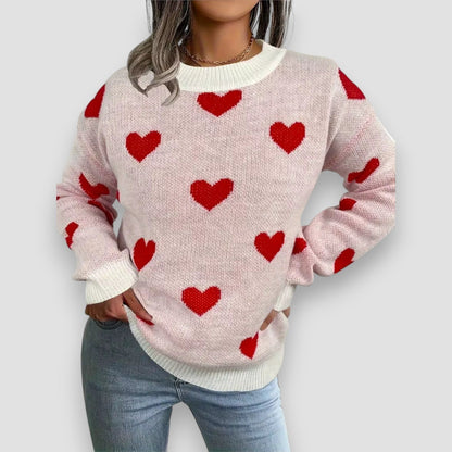 Beautiful Heart Pattern Sweater