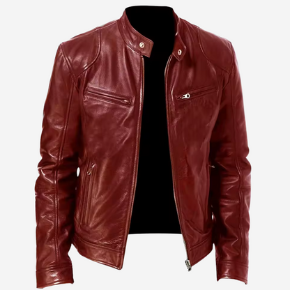 Vintage Style Men's Leather Coat