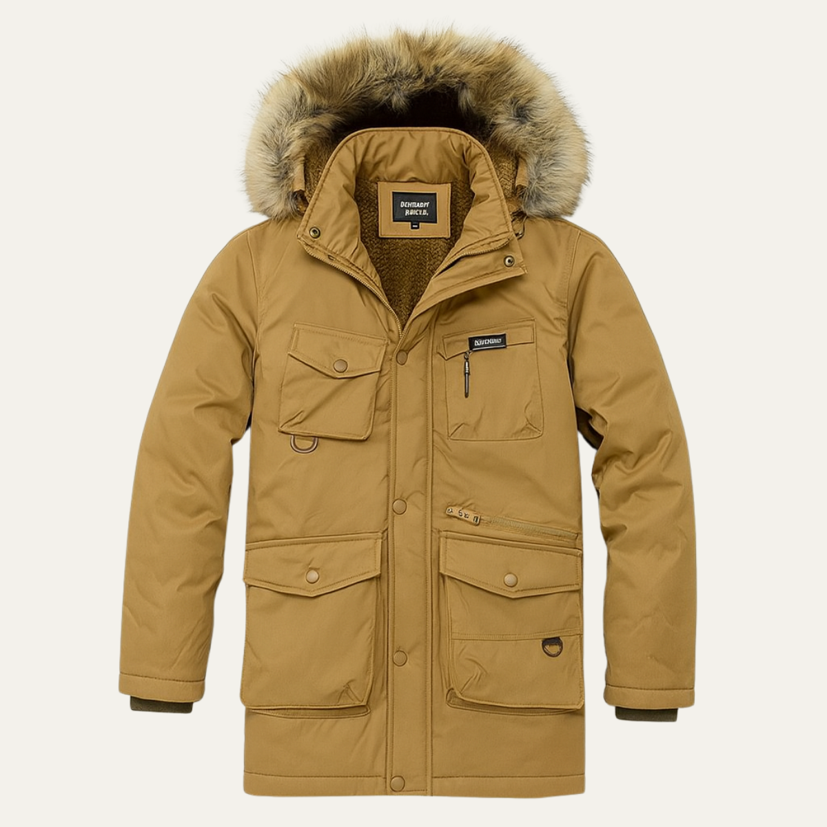 Warm Men's Waterproof Down Parka with Multiple Pockets - Nocini