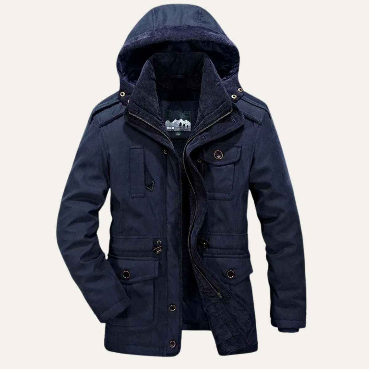 Warm Waterproof Men's Winter Coat with Hood