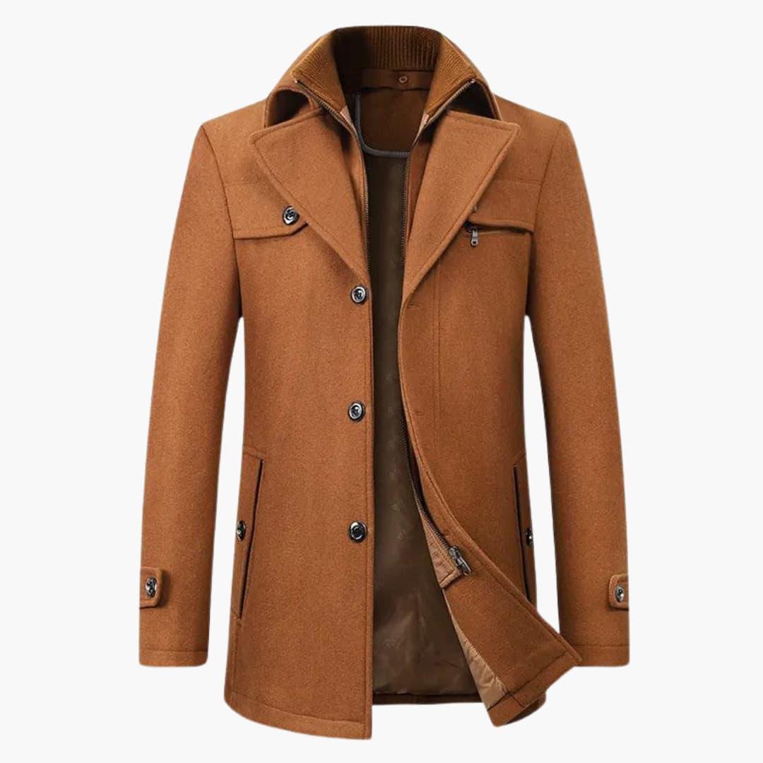 Warm Mens Wool Winter Coat - Olytrend