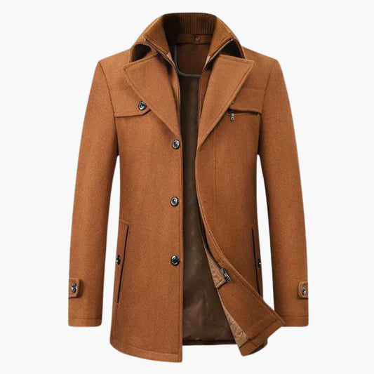 Warm Mens Wool Winter Coat - Olytrend