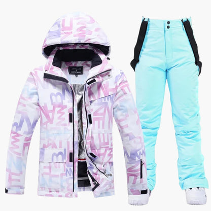 Warm Women's Snow Ski Jacket Set