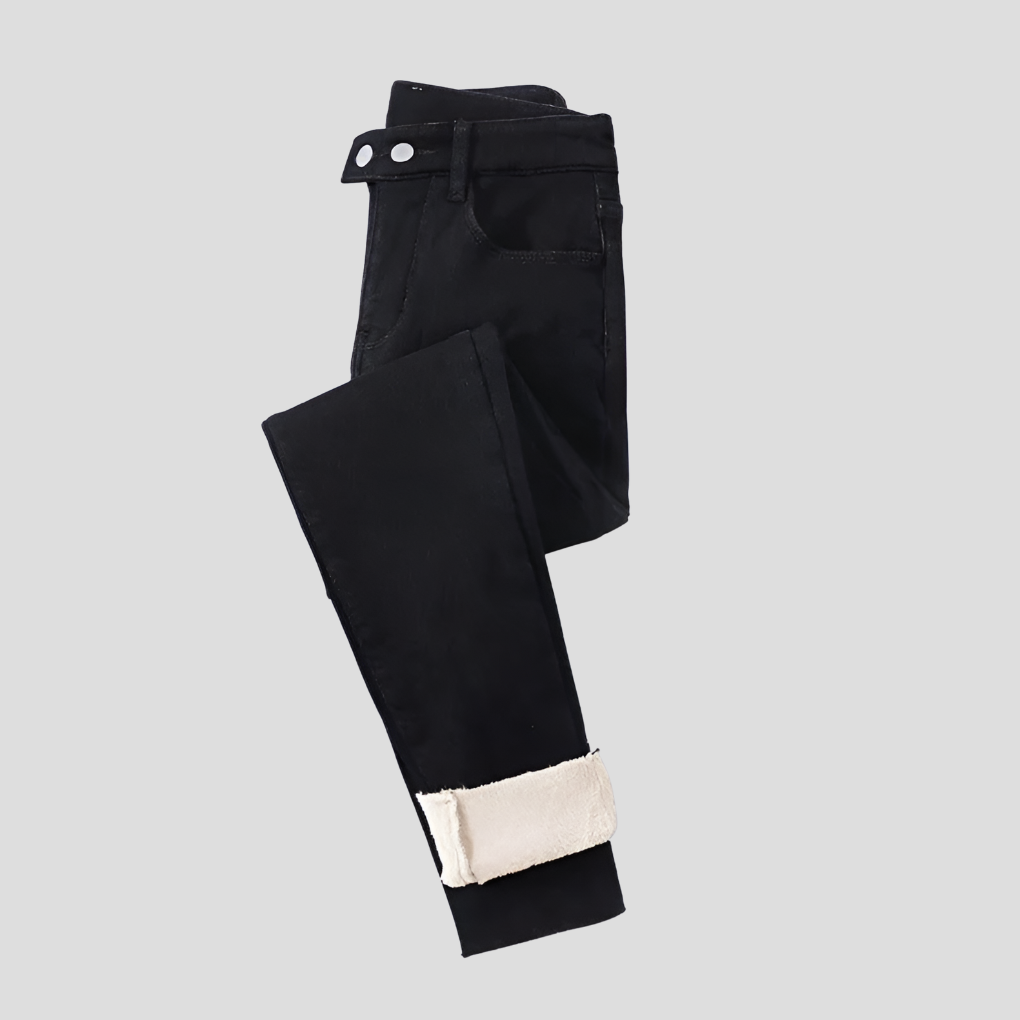 Warm Thermal High-Waist Women's Winter Jeans
