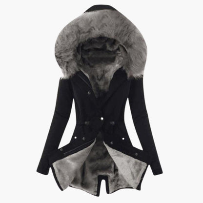Warm Women's Parka Coat with Hood – Waterproof Insulated - Olytrend