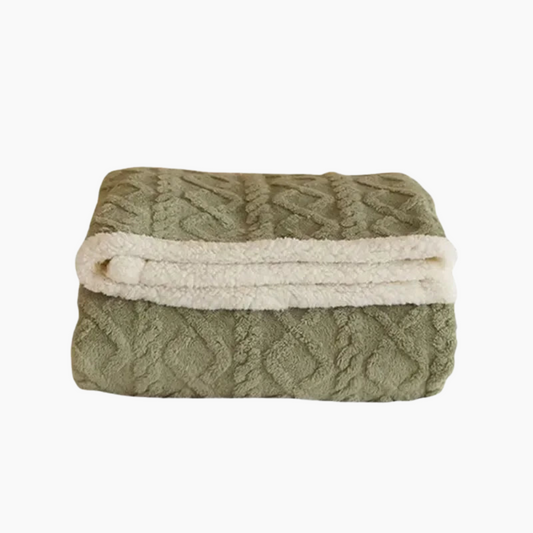 Warm winter blanket for cold nights - Thick, fluffy & stylish for the bedroom & the sofa