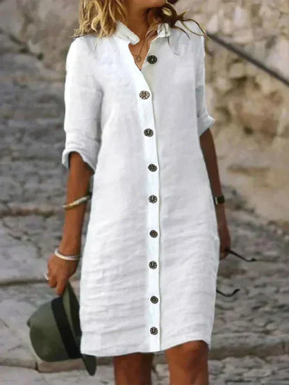 Blue Linen Dress: Sophie