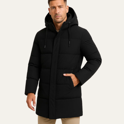 Warm Men's Puffer Hooded Parka Jacket