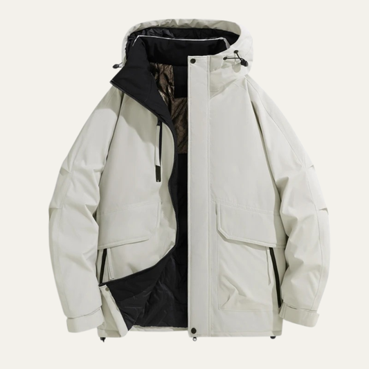 Waterproof Men's Hooded Parka Casual Winter Jacket - Nocini