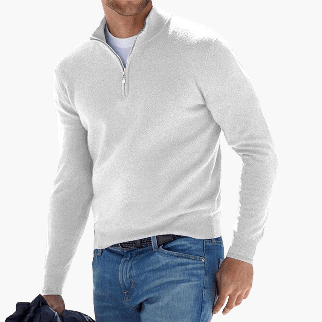 Casual Men's Zip Up Sweater - Olytrend