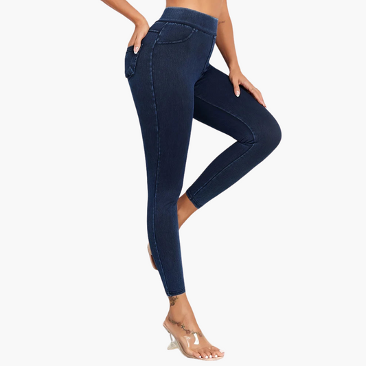 Women's Slim Fit High Waist Jeans Leggings - Olytrend