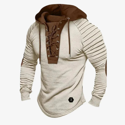 Casual Hooded Sweatshirt for Men with Adjustable Neck