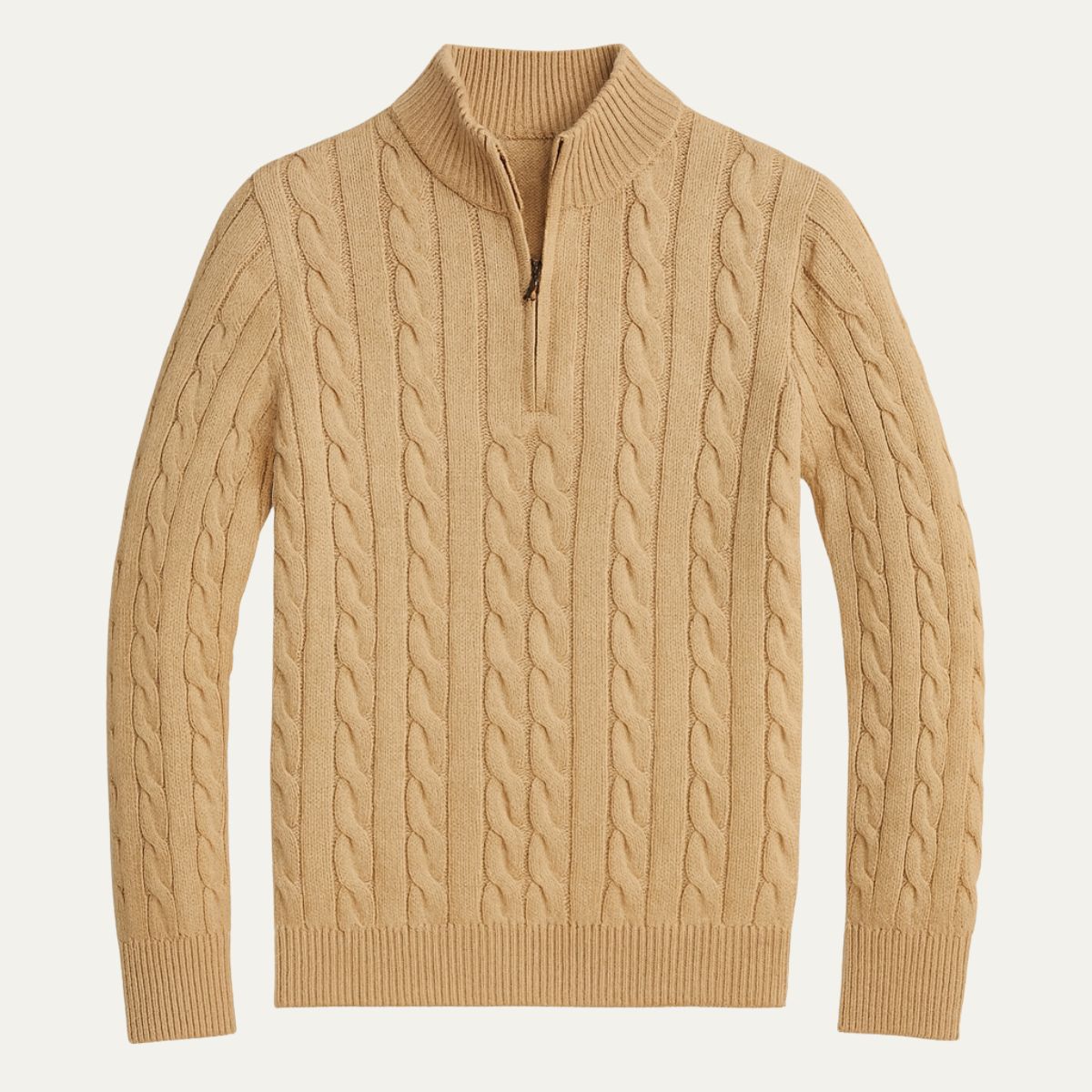 Warm Mens Knit Half Zip Sweater - Nocini