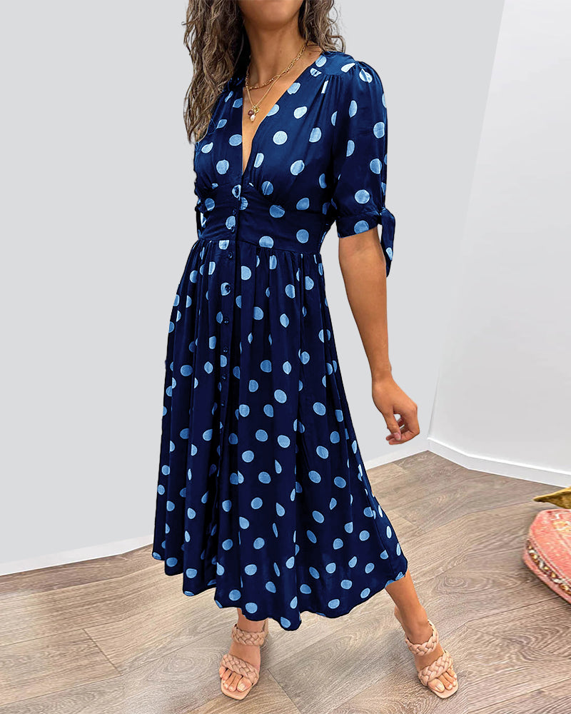 Chic Dot Pattern Women's Dress