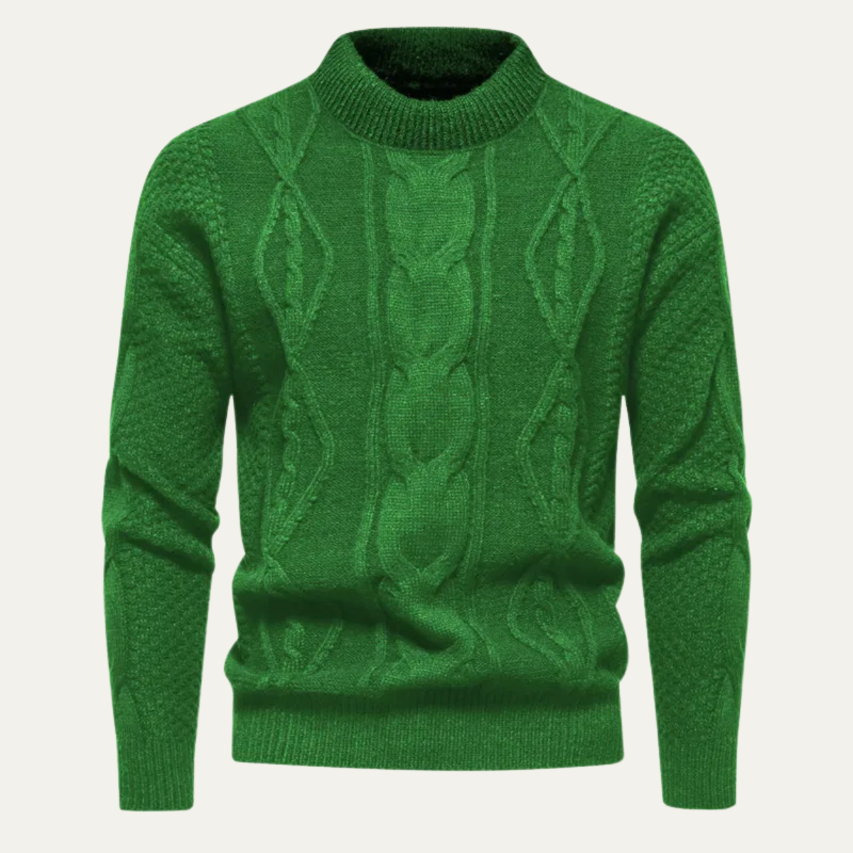 Warm Crew Neck Men's Winter Knit Sweater