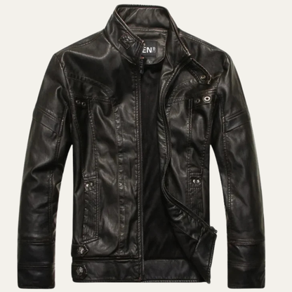 Vintage Men's Leather Motorcycle Jacket