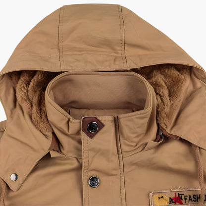 Waterproof Parka Jacket with Hood and Extra Pockets