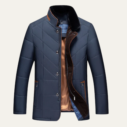 Warm Men's Quilted Padded Winter Parka Jacket - Nocini