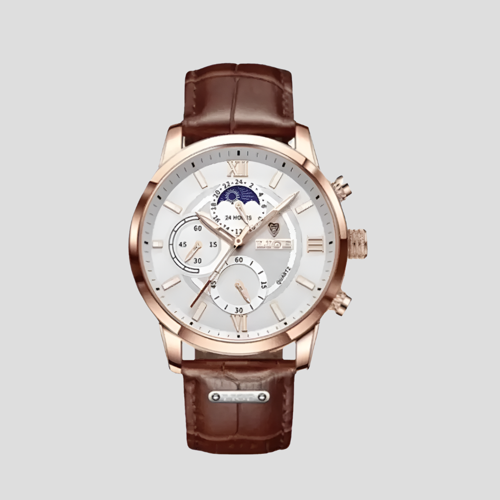42mm Men's Simple Leather Watch Timeless and Versatile