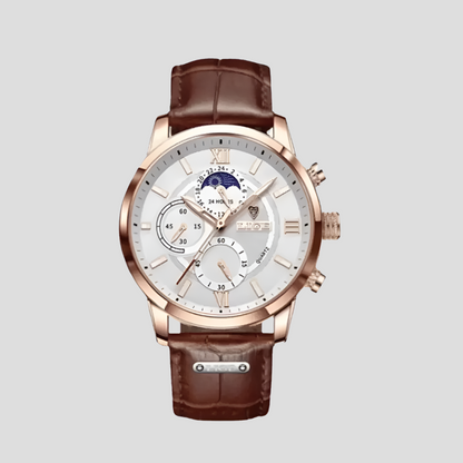 42mm Men's Simple Leather Watch Timeless and Versatile