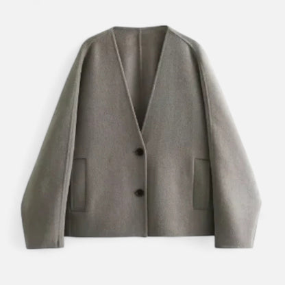 Ancient World | Women's Kimono Jacket Wool V-Neck