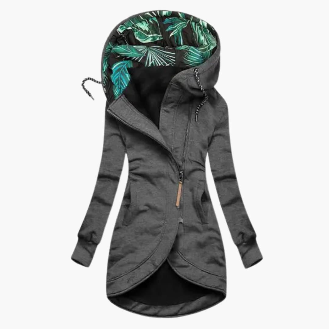 Warm Women's Parka Coat with Hood and Pockets