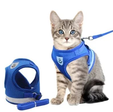 Adjustable, breathable, and luminous cat harness