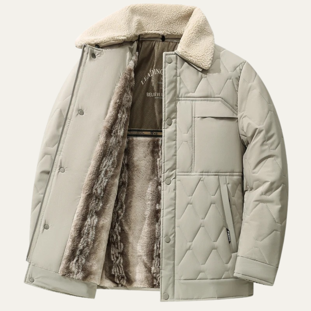 Warm Men's Fleece Lined Baseball Jacket - Nocini