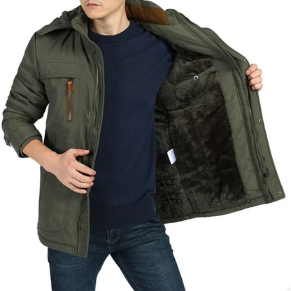 Warm Waterproof Parka for Men with Hood
