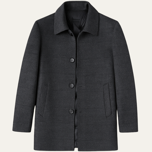 Warm Waterproof Plaid Men's Trench Coat - Nocini