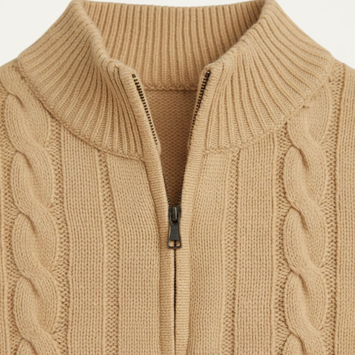 Warm Mens Knit Half Zip Sweater