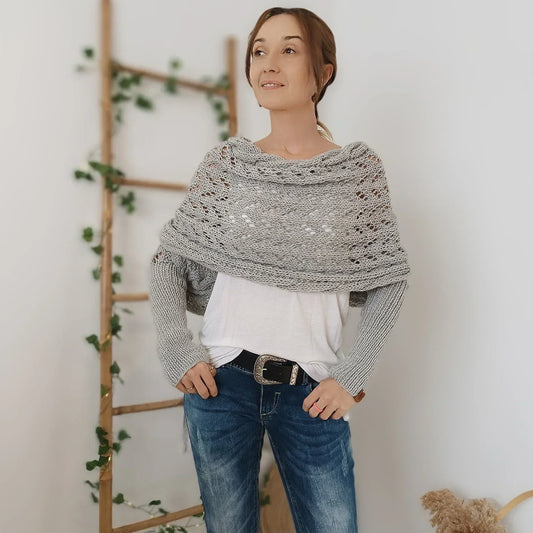 Bohemian knit bath towel for women