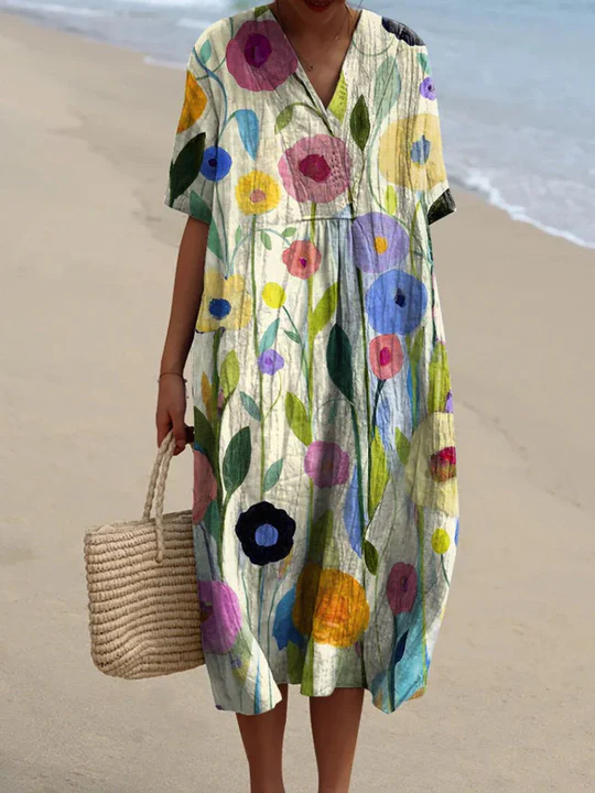 Women's floral summer dress - ideal for summer